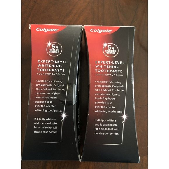 2x COLGATE Optic White ProSeries ENAMEL STRENGTH Whitening Toothpaste 3oz - Picture 3 of 4